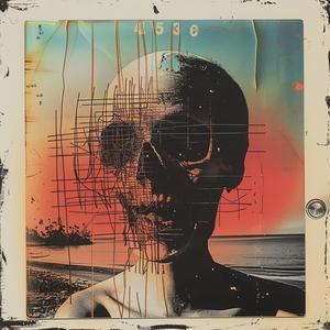 skull  red  background  chromolithography  TV  glitch  dark  contrasting  art  abstract 1041086