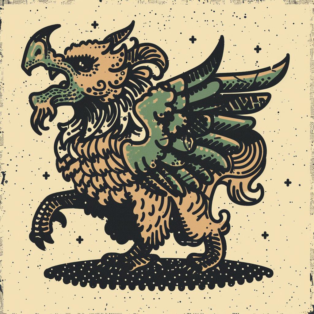 mythical  creature  hybrid  animal  fantastical  Todd  McFarlane  unique  design  halftone 934574