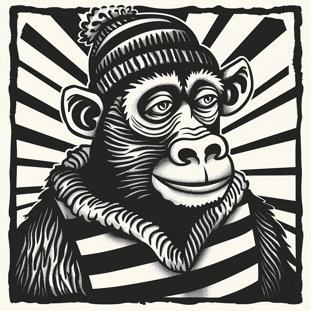 aggressive  animal  monkey  knit  cap  black  white  drawing  street  culture 955637