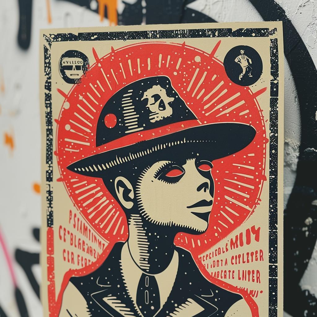 aggressive  streetwise  anthropomorphic  man  hat  uniform  street  culture  minimal  poster 949691