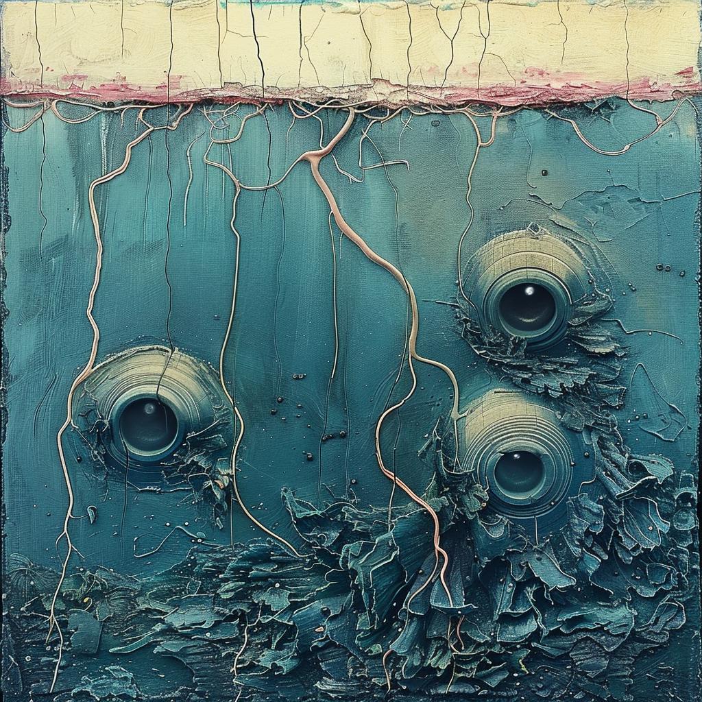 encaustic  paint  eyes  face  palette-knife  abstract  colorful  occult  artwork  surrealism 923852