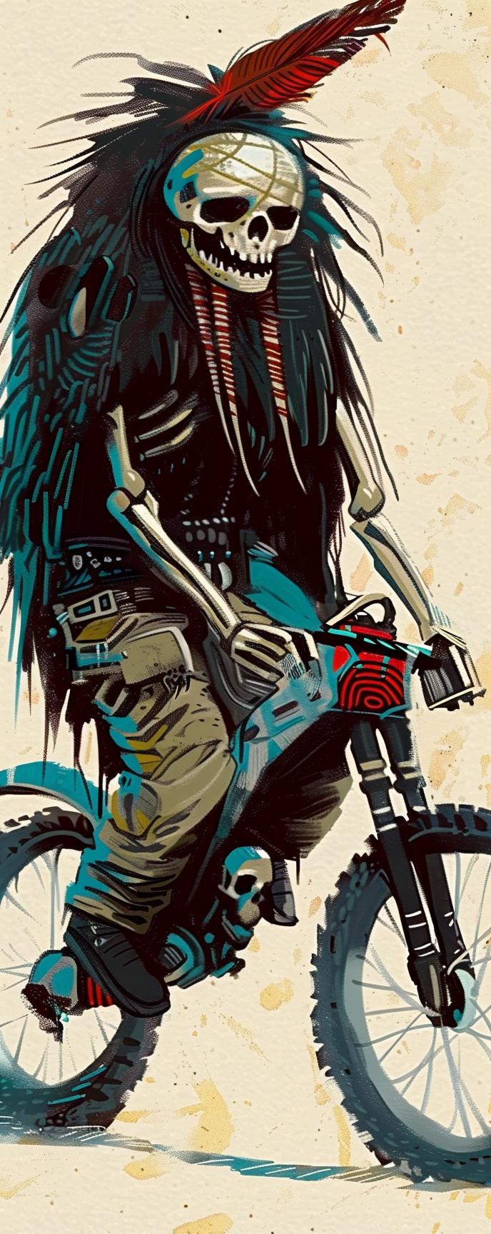 mythical  creature  Grim  Reaper  Kachina  doll  fantastical  blend  unique  character 941097