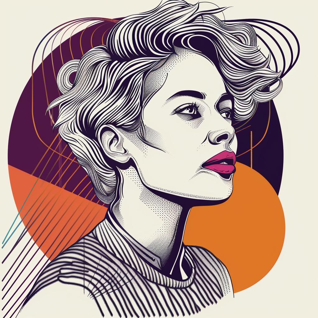 Pop  Art  female  vector  illustration  blonde  short  hair  beautiful  white 937027