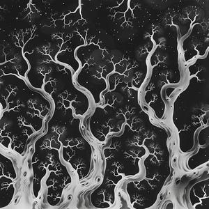 height  map  elvish  pattern  roots  black  white  drawing  trees  night 1039168