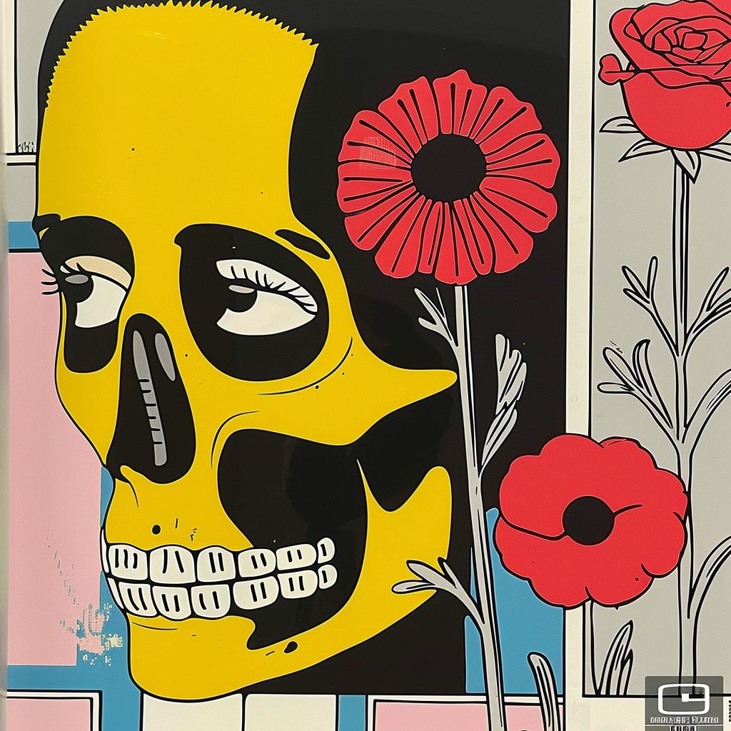 poster  skull  flowers  surreal  flowerpunk  artistic  vibrant  intricate  design  creative 1021249