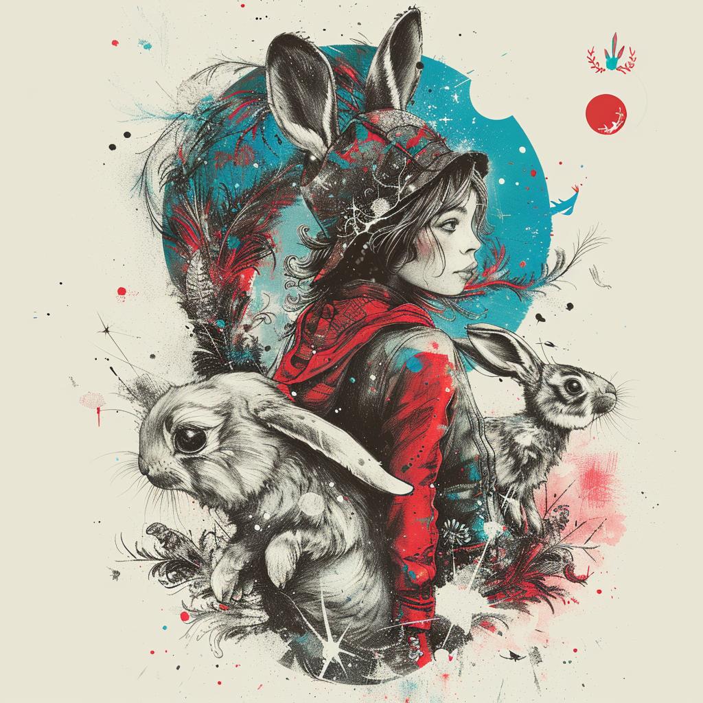 drawing  girl  rabbit  bird  circus  color  fantasy  dreamlike  surreal  fashion 939747