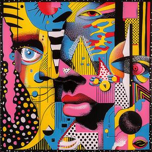 album  cover  colorful  woman  face  surreal  chaos  symbolist  abstract  art 1078175