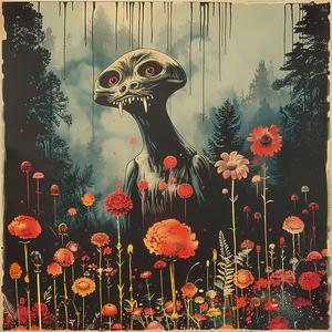 alien  flowers  field  painting  chromolithography  colorful  surreal  nature  fantasy  vibrant 1049365