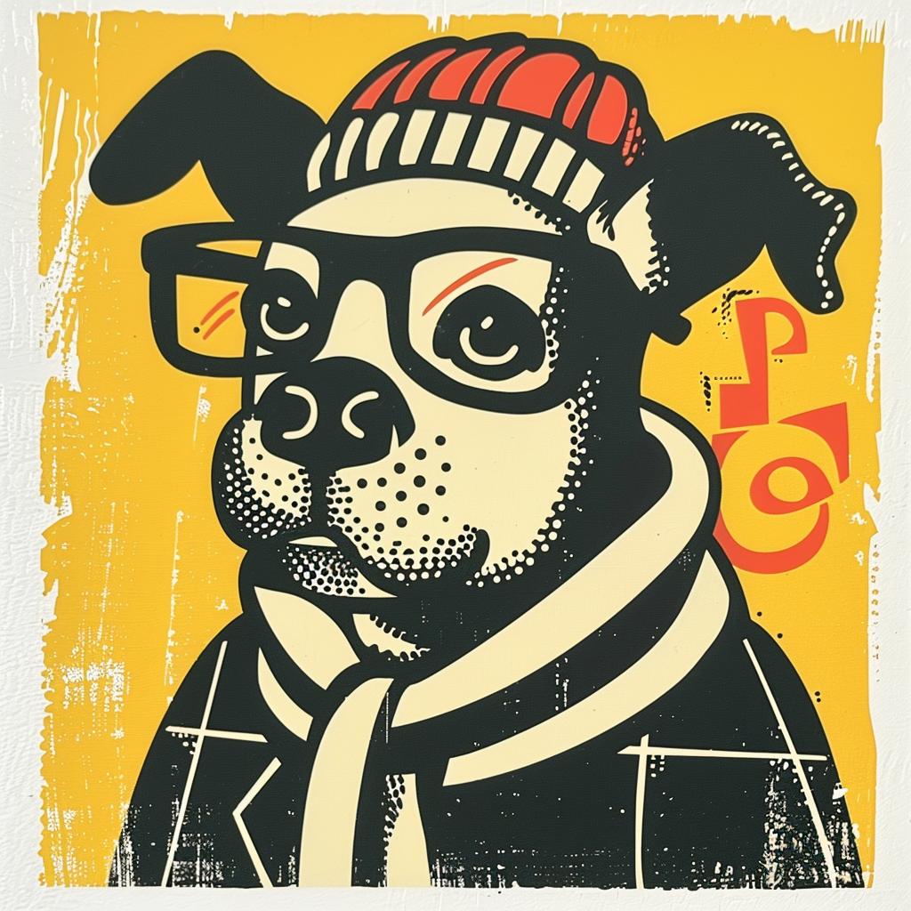 poster  dog  glasses  scarf  urban  streetart  minimal  animal  character  funny 957530
