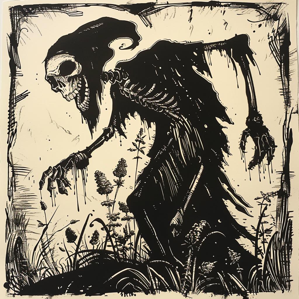 provocative  introspective  naturalistic  spiritual  terror  dark  occult  grim  reaper  art 927849