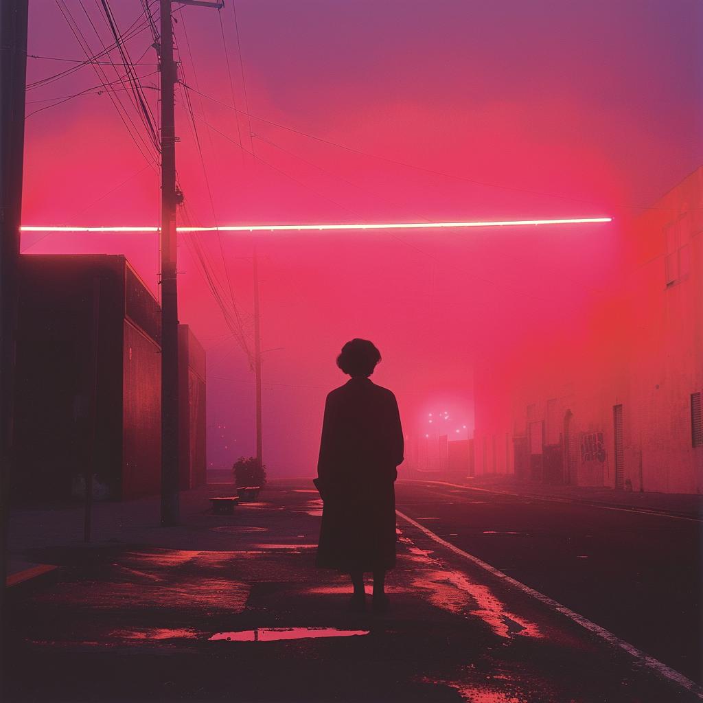 surreal  album  cover  neon  lights  person  street  creative  art  colorful 976863