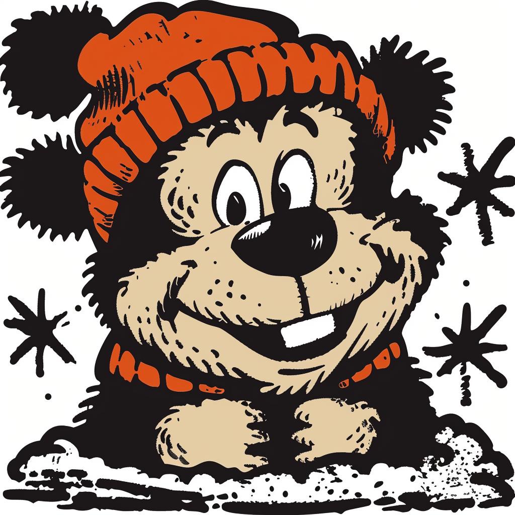 bear  hat  scarf  cartoon  cute  funny  animal  winter  whimsical  chubby 942538