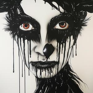 woman  dripping  paint  face  painting  abstract  artwork  emotion  expression  portrait 1072752