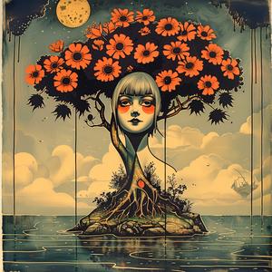 poster  woman  flowers  chromolithography  colorful  artistic  vibrant  design  nature  illustration 1048033