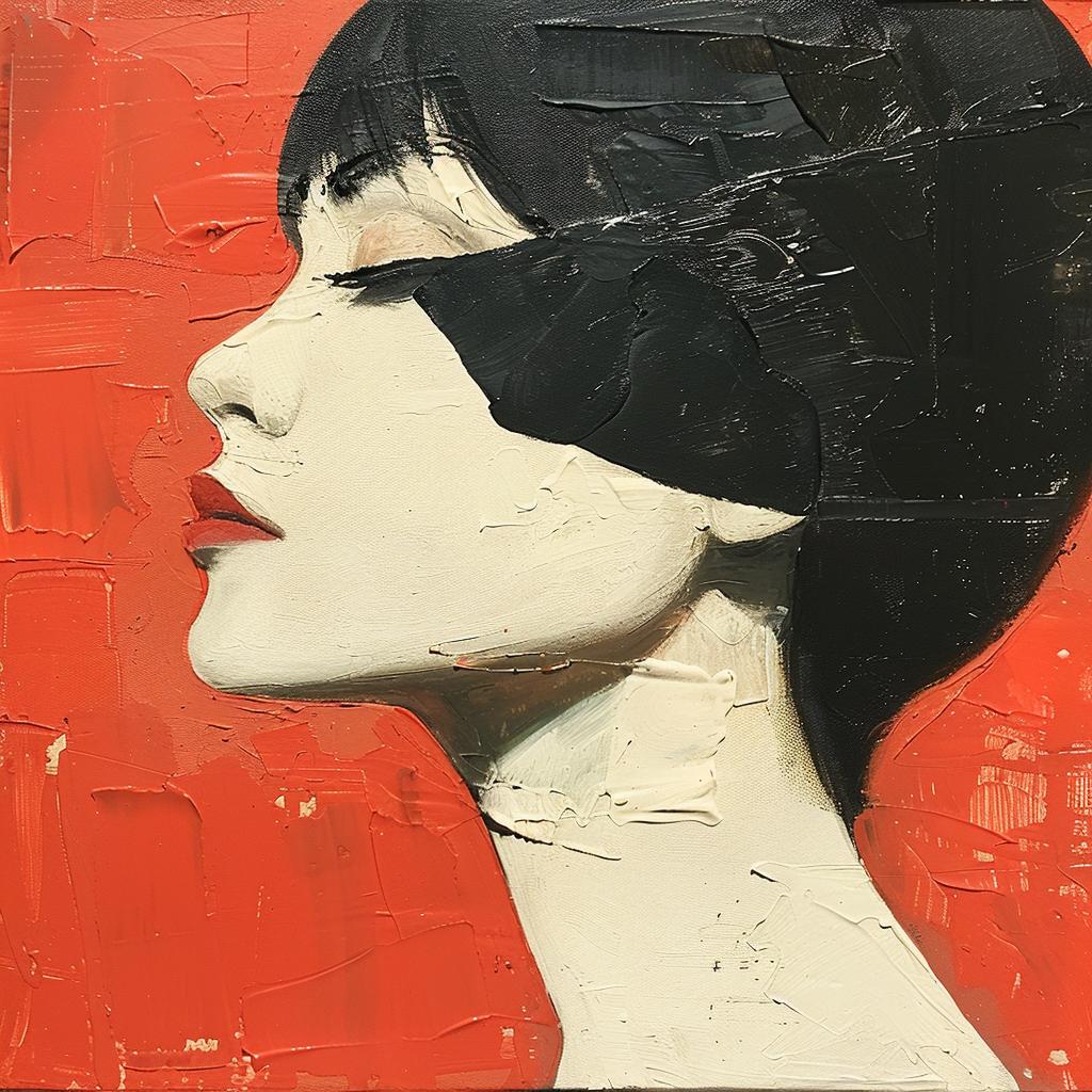 1980s  album  Tycho  impasto  painting  cream  black  red  Joan  Cornella 941833