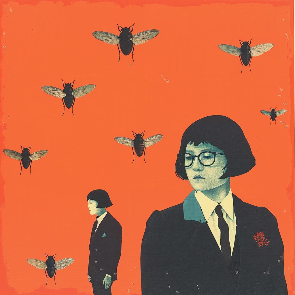 surreal  flies  house  album  cover  creative  art  Joan  Cornella  bold 1017625