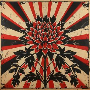 floral  red  black  dynamic  colorful  bold  design  vivid  tropical  illustration 1078937