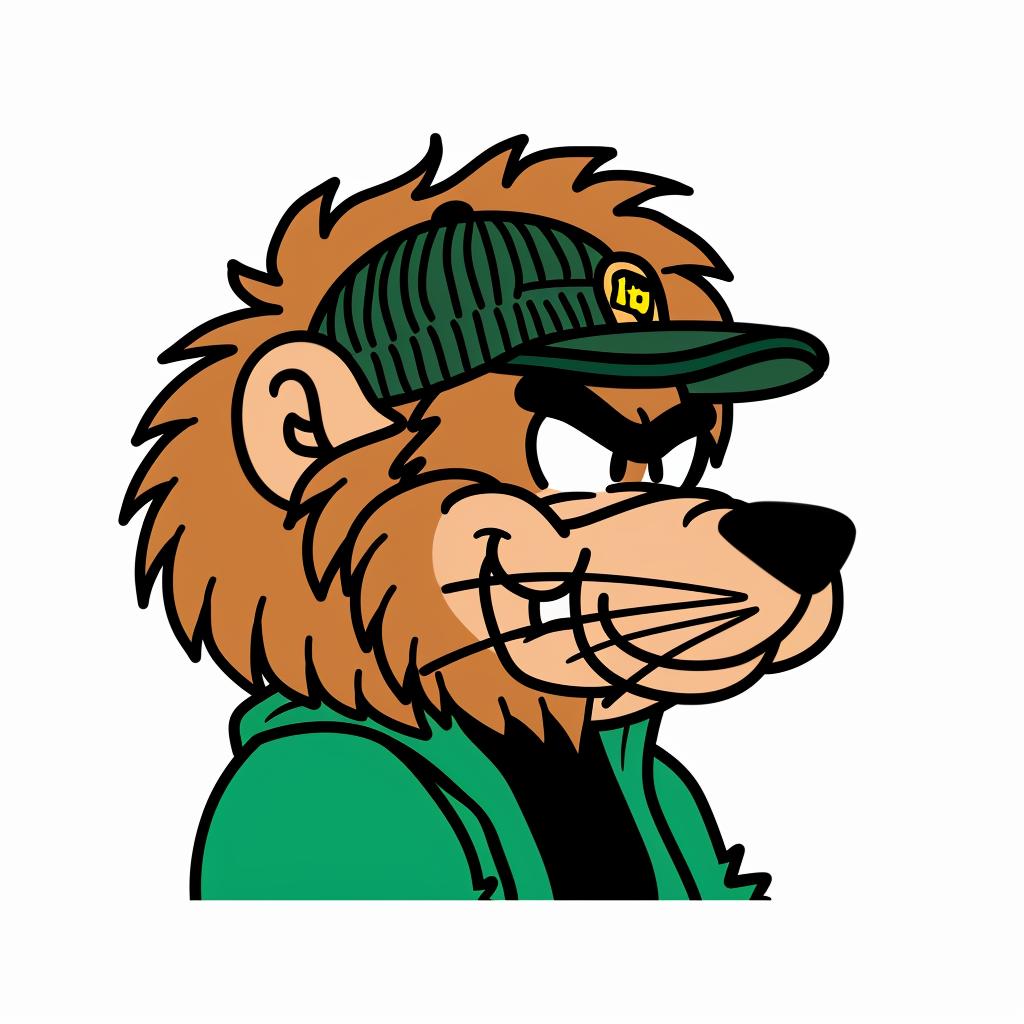 lion  cartoon  green  jacket  cap  aggressive  street  simple  urban  culture 958902