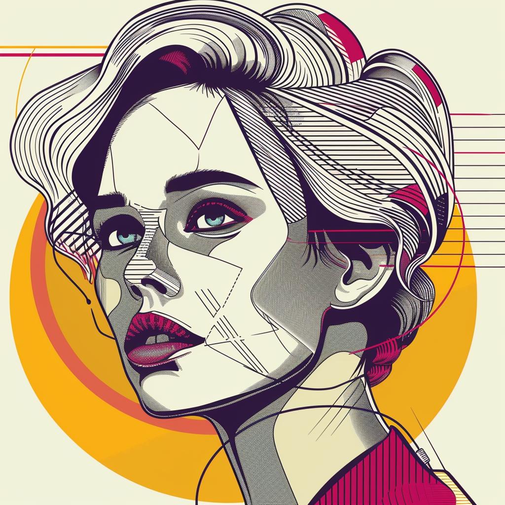 pop  art  woman  haircut  colorful  background  blonde  portrait  style  bold 936976