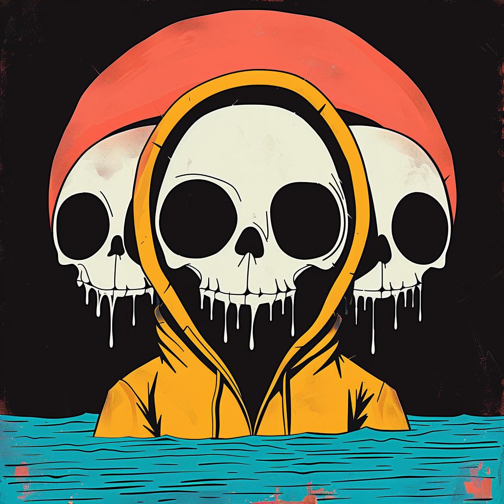 surreal  album  cover  skulls  water  art  creative  Joan  Cornella  poster 1018834