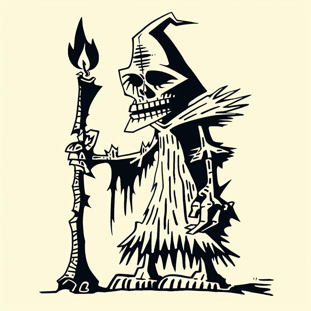 grim  reaper  black  white  drawing  staff  macabre  dark  symbolism  skull 1028186