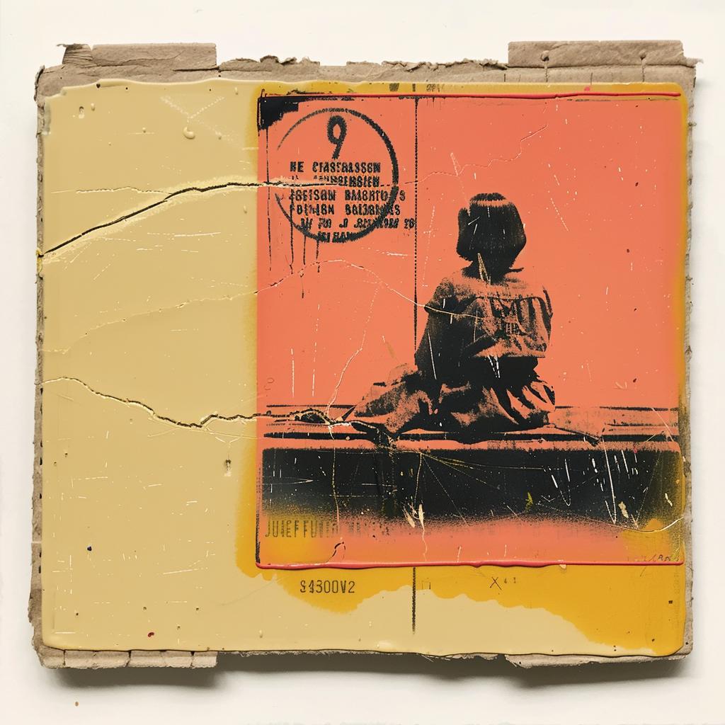 encaustic  paint  impasto  girl  bench  figurative  colorful  humor  playful  portrait 1015895