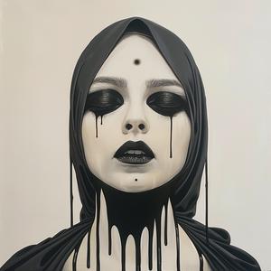 DADA  art  woman  hijab  four-eyes  dripping  eye-makeup  airbrush  Troy-Brooks  highlights 1072506