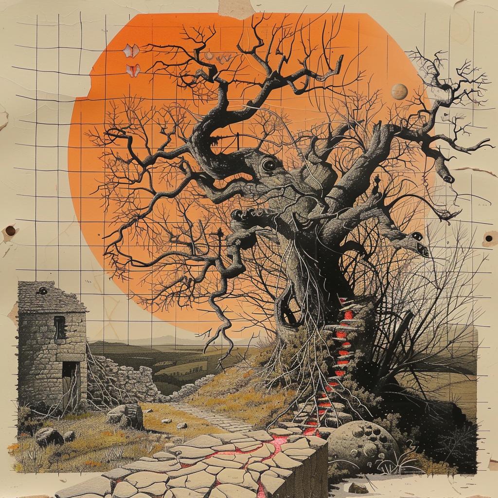 tree  sun  red  horror  dark  landscape  mood  atmospheric  nature  art 1035562