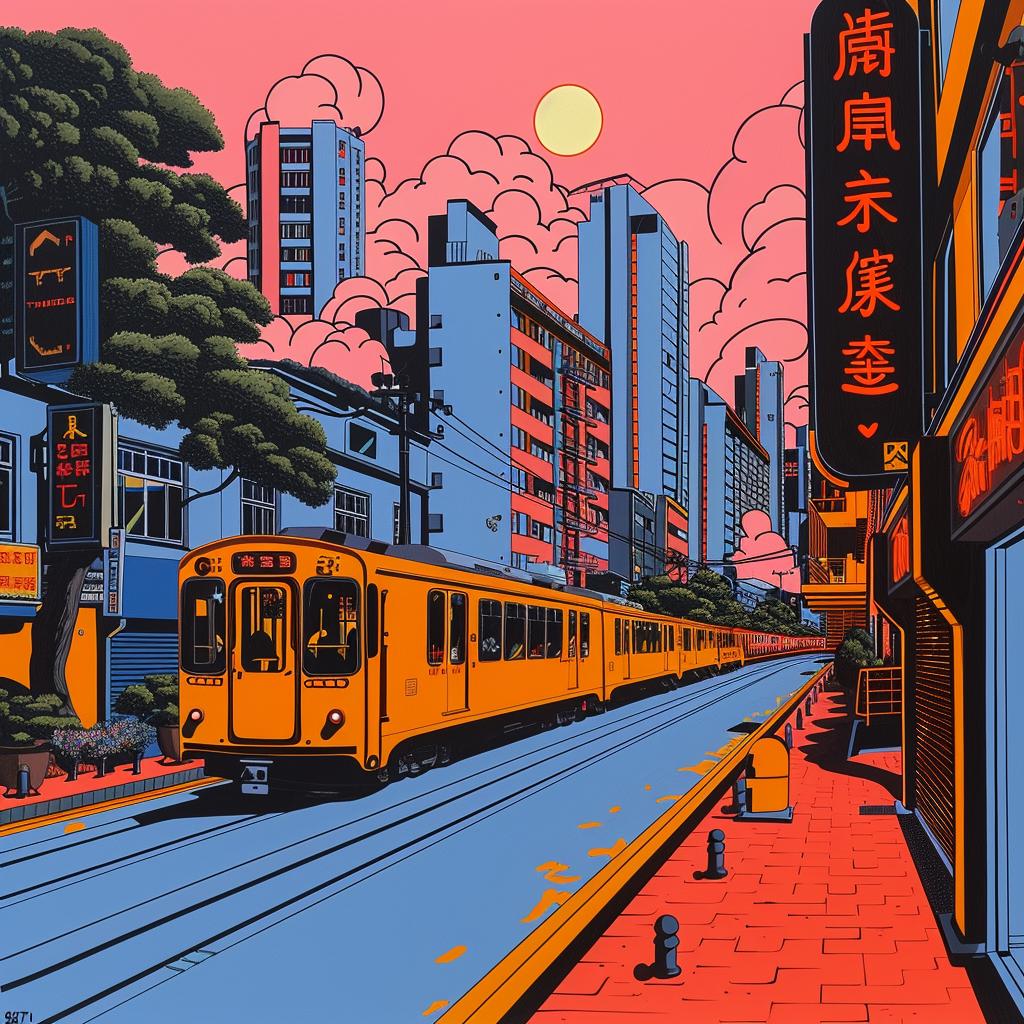 train  city  abstract  detailed  futuristic  clouds  Tycho  Stalenhag  minimalism  negative space 1022946