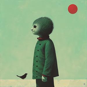 boy  bird  head  chromolithography  Quint  Buchholz  playful  illustration  whimsical  art 1039886