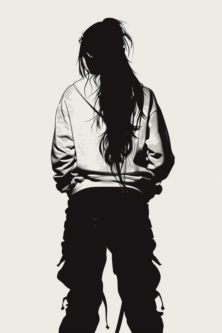 silhouette  woman  streetwear  longhair  vector  white  fashion  modern  female  profile 954528