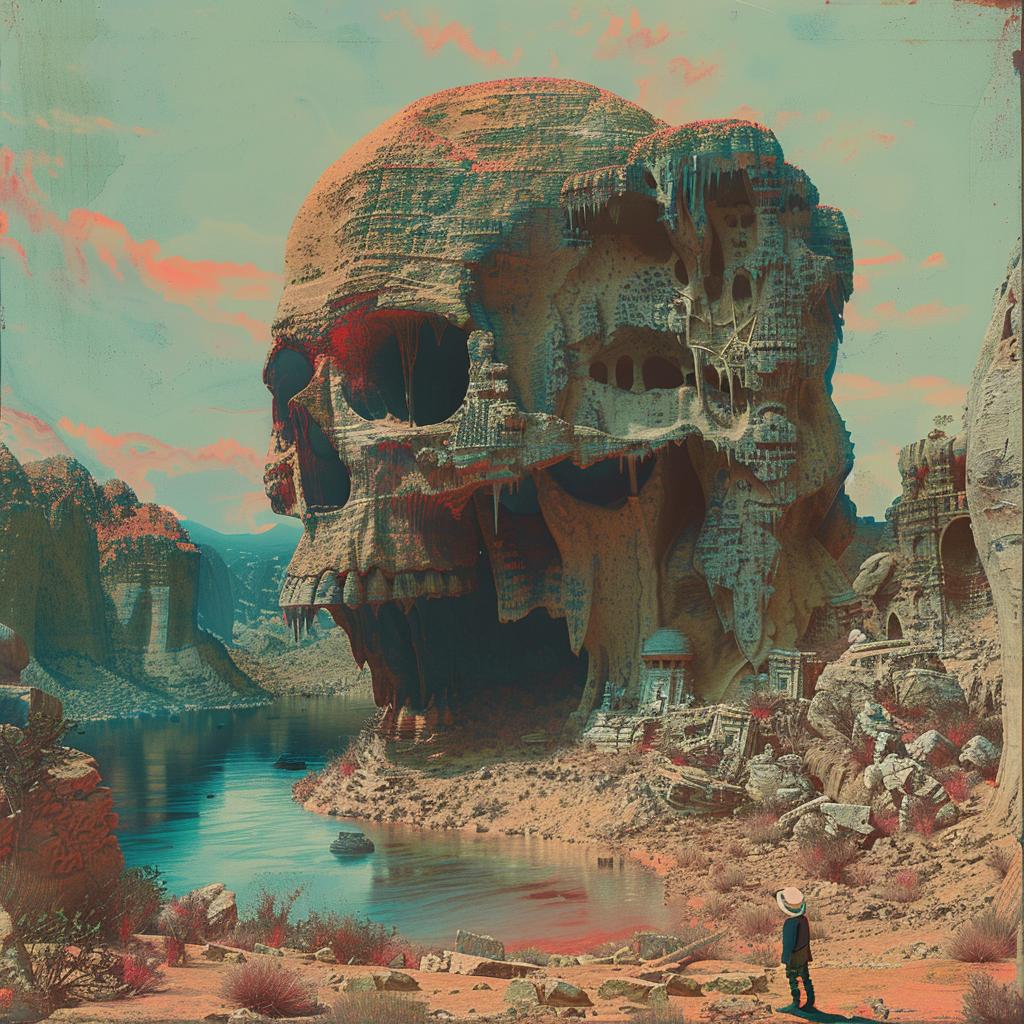 surreal  album  cover  anaglyph  naturalistic  spiritual  terror  occult  technicolor  landscape 974962