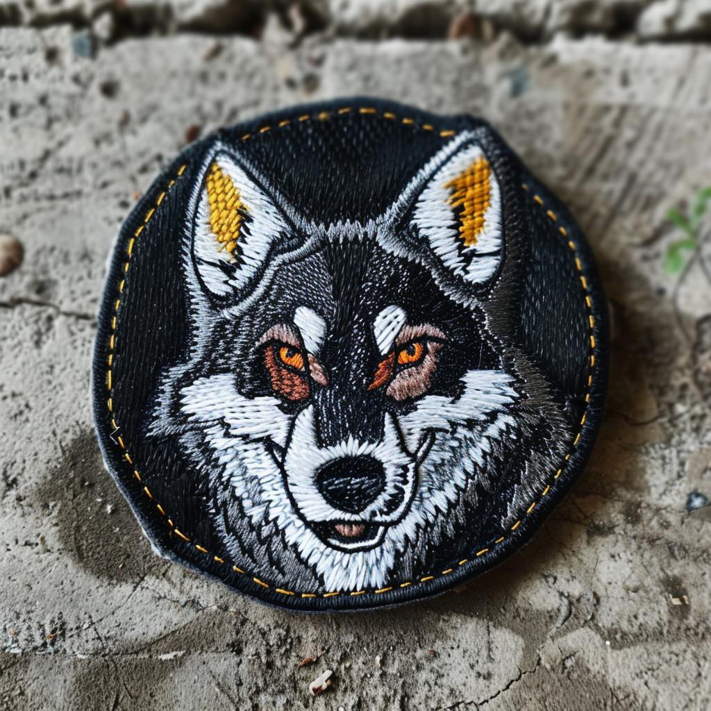 streetwear  patch  wolf  embroidered  black  white  chenille  hip-hop  culture  design 961457