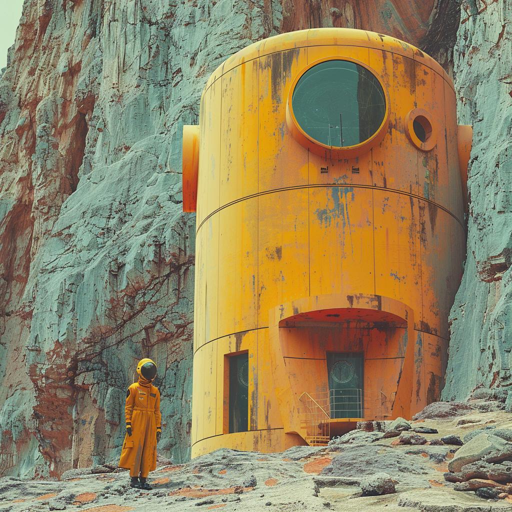 magic  realism  photo  man  house  standing  ochre  teal  lighting  surreal 1029700