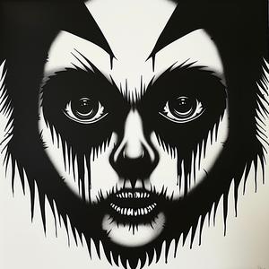 black  white  painting  creepy  face  abstract  artistic  expressionist  visual  distortion 1072675