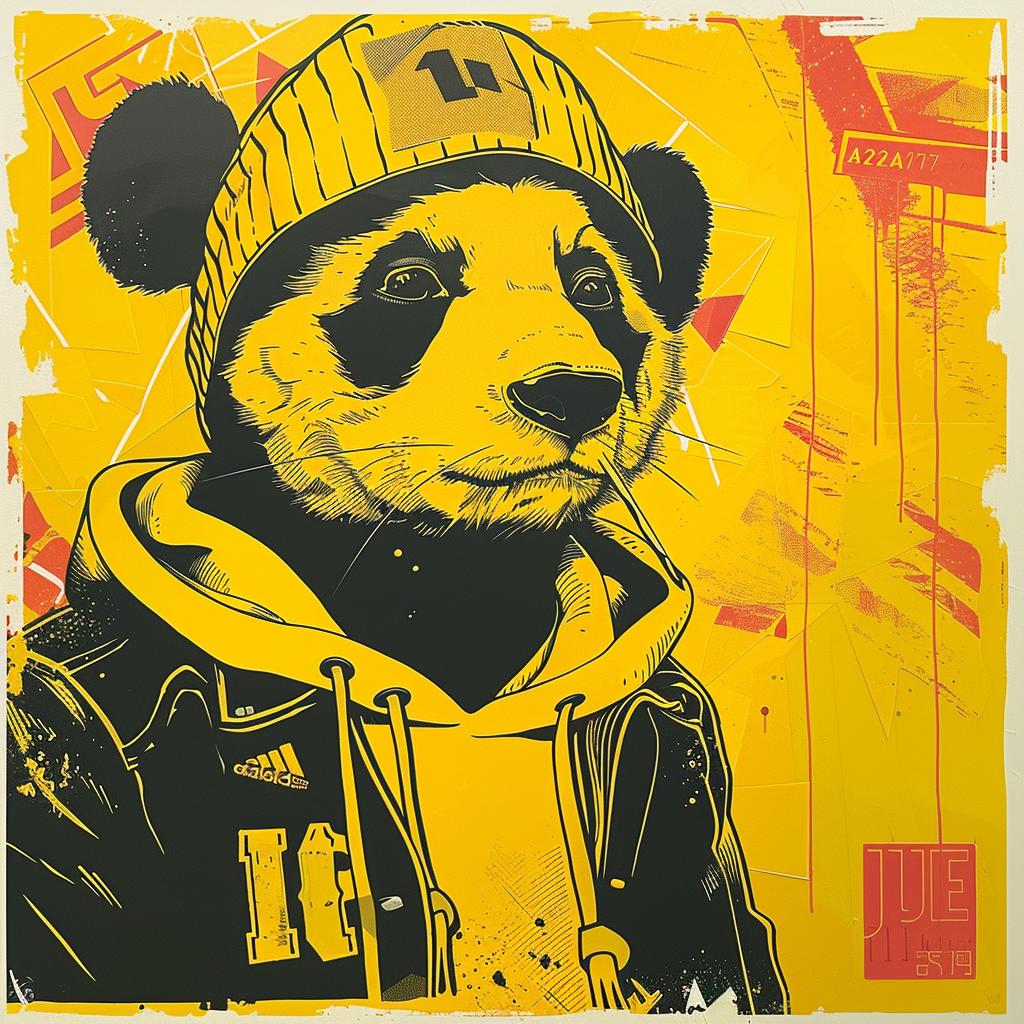 panda  hat  jacket  streetwise  cartoon  vibrant  cute  funny  character  colorful 945065