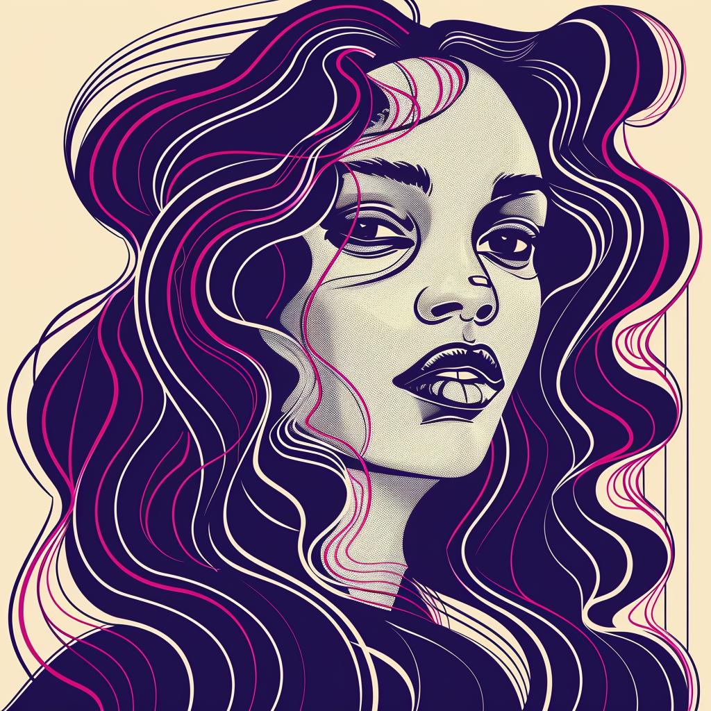 Pop  Art  woman  hair  afro  drawing  portrait  style  colorful  white 937587