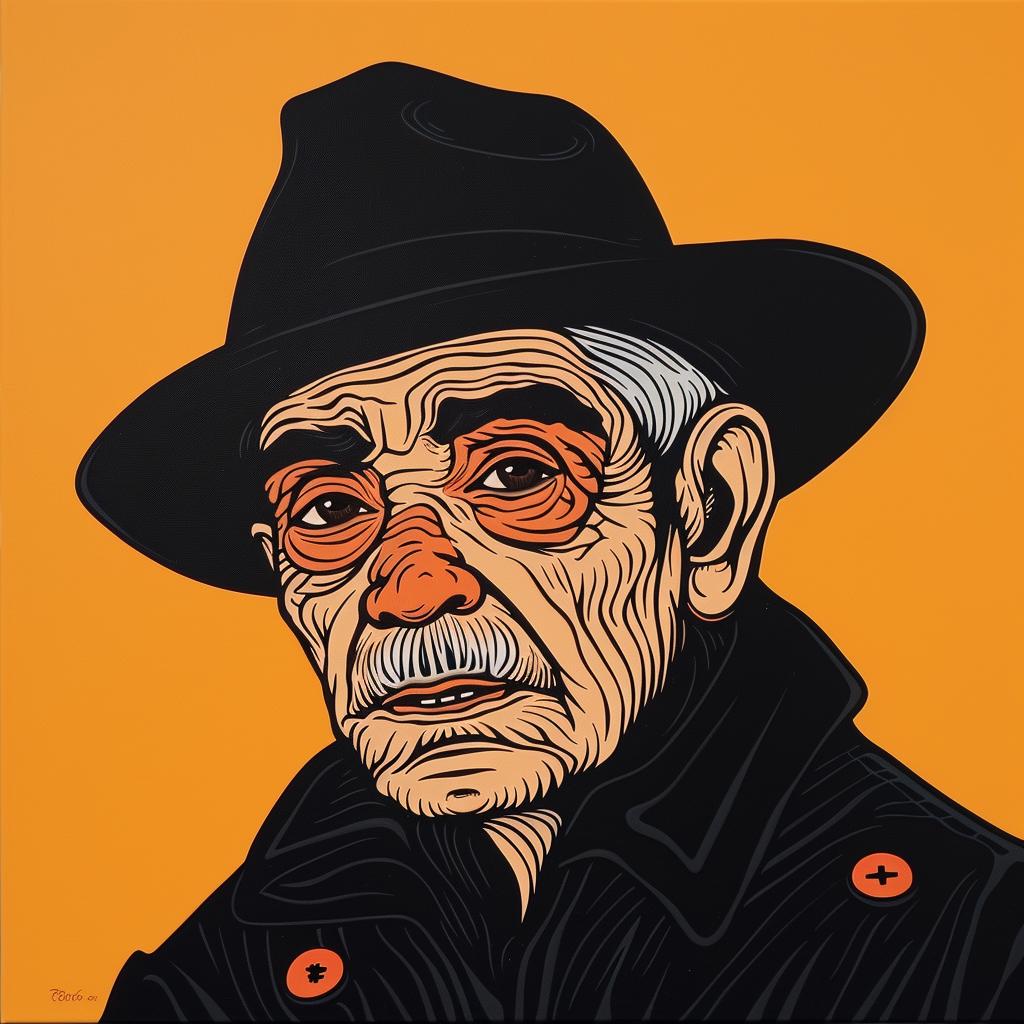 poster  oldman  hat  character  design  expression  age  visual  style  artwork 972970