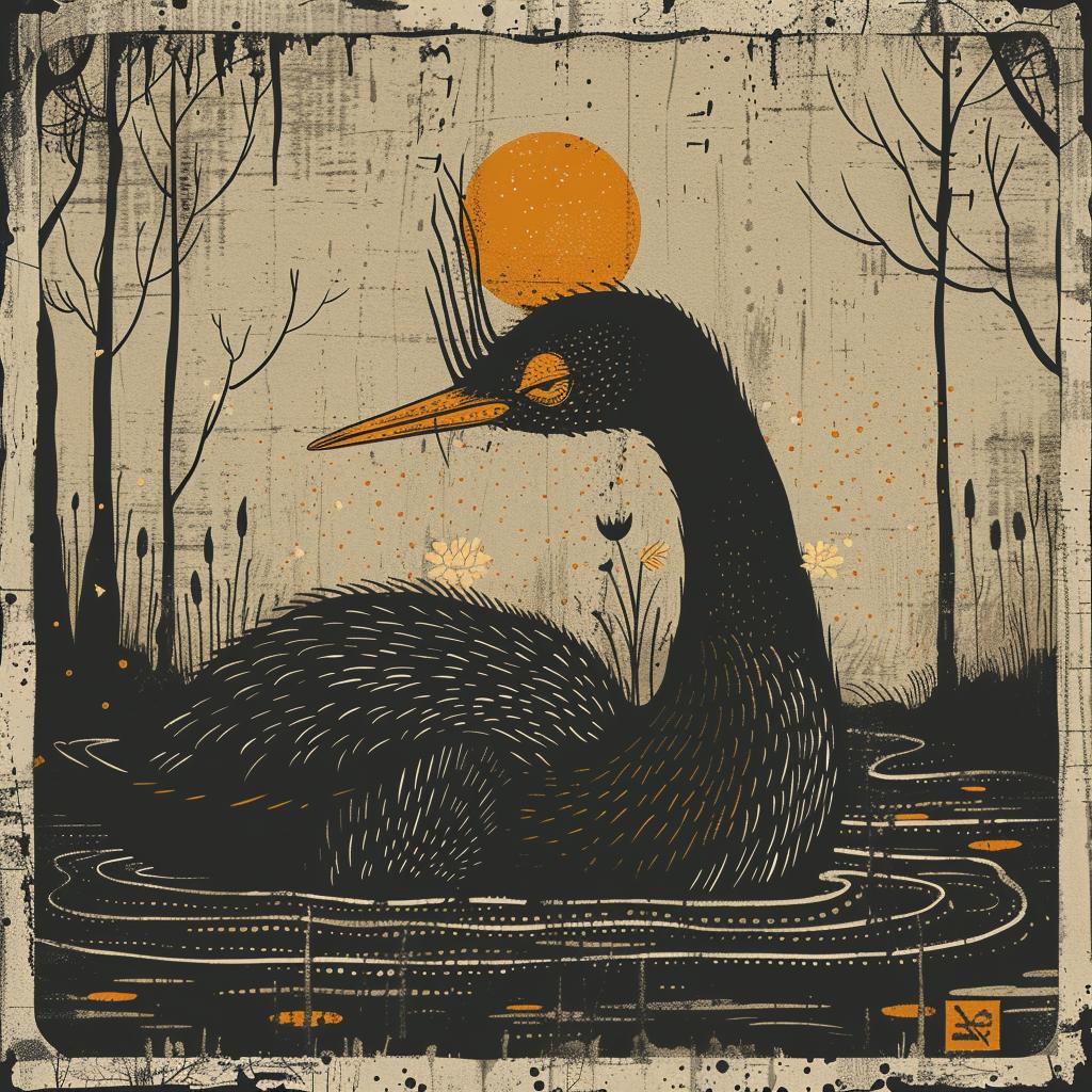 duck  water  poster  naturalistic  spiritual  terror  dark  arts  occult  art 926670