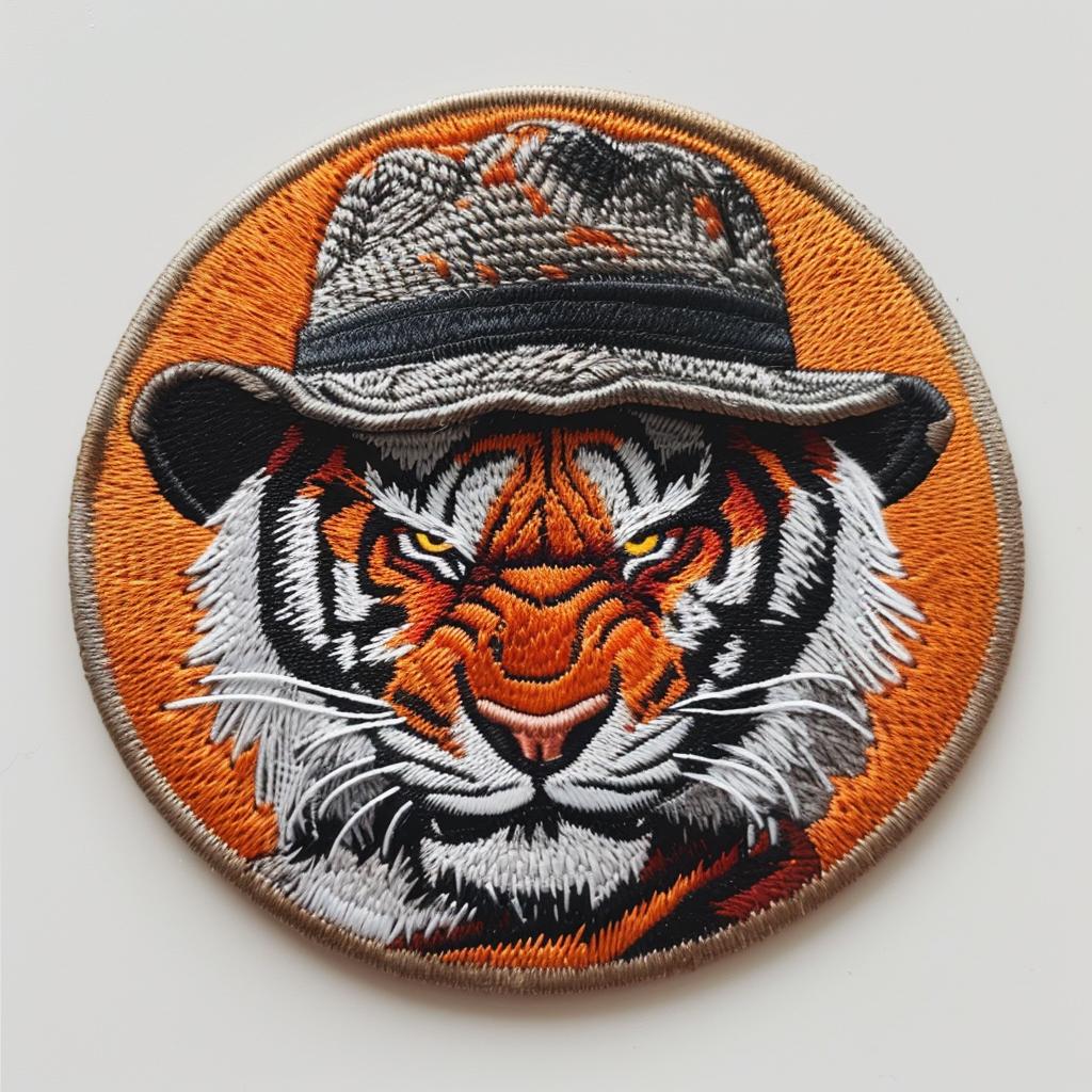 patch  streetwear  chenille  tiger  angry  hat  contrasting  colors  minimal  stitch 955146