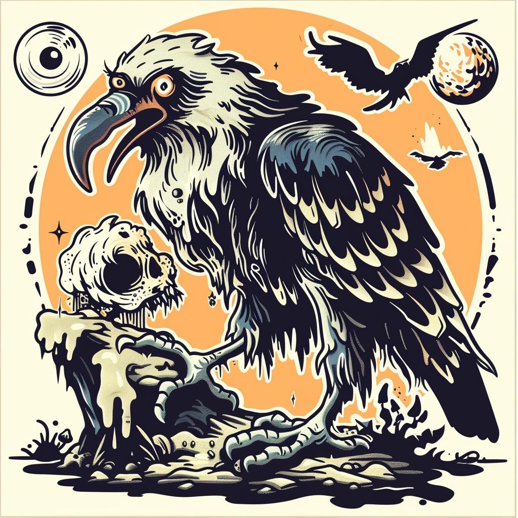 crow  skull  vector  illustration  dark  occult  spiritual  naturalistic  art  todd 930908
