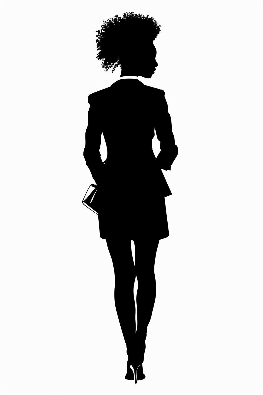 woman  business  attire  African-American  silhouette  white  background  vector  suit  tie 954313