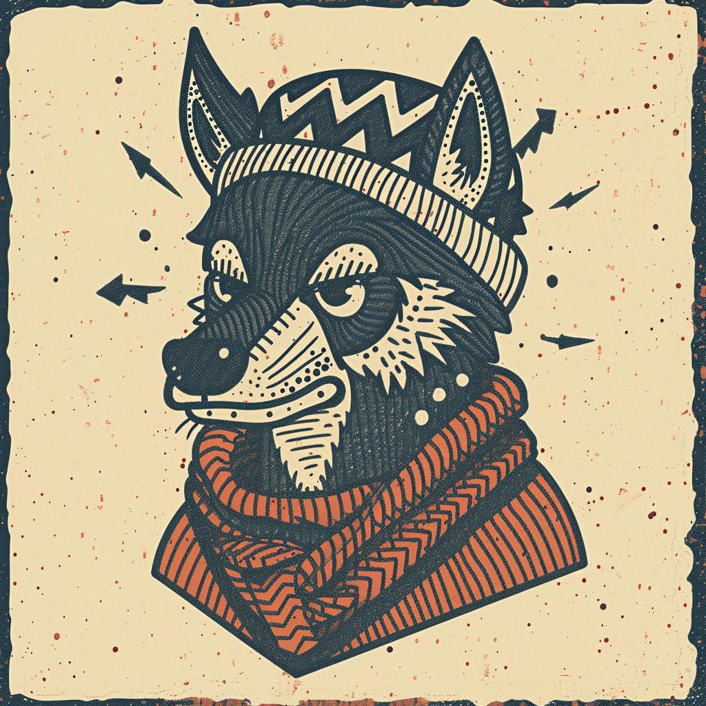 animal  aggressive  streetwise  scarf  hat  minimal  culture  wolf  urban  character 959002
