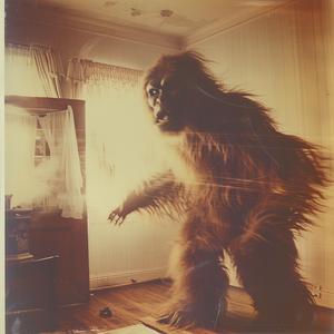 terrifying  Polaroid  bigfoot  living  room  monster  1974  childhood  photography  paranormal 1071763