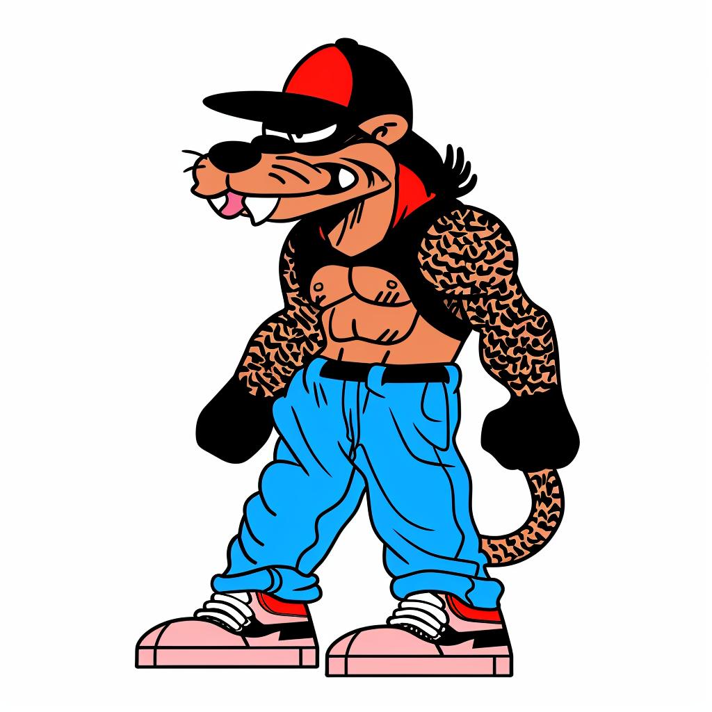 aggressive  streetwise  anthropomorphic  animal  baseball  cap  urban  minimal  blue  red 958921
