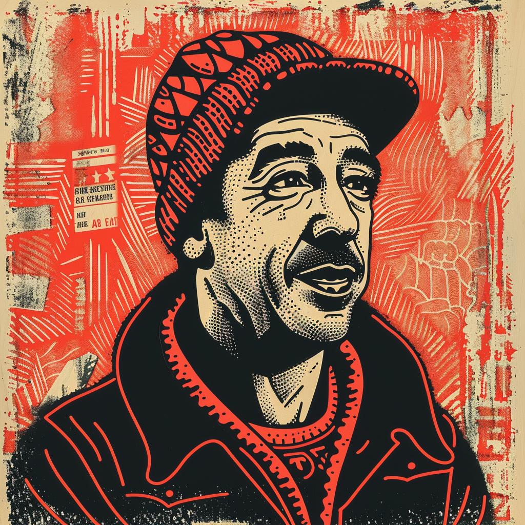 aggressive  streetwise  anthropomorphic  Adam  Sandler  hat  jacket  simple  minimal  poster 957338