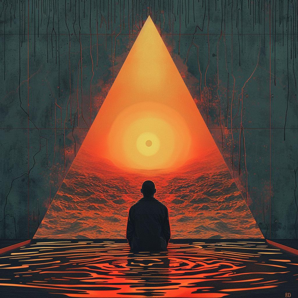 triangle  water  man  design  avantgarde  surreal  art  volumetric  lighting  colors 962959