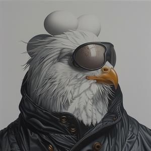 eagle  painting  sunglasses  jacket  style  character  colorful  artwork  nature  whimsical 1072646