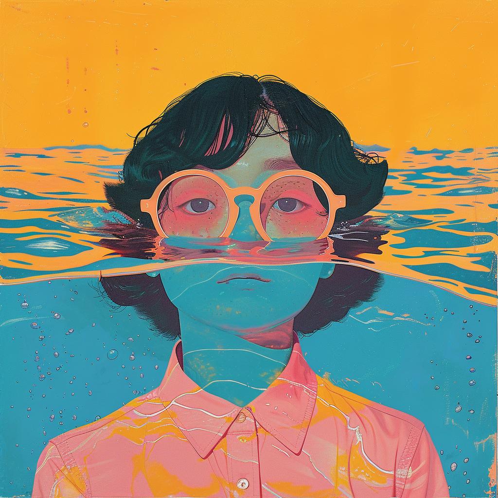 surreal  underwater  girl  ocean  swimming  babe  painting  Joan  Cornella  vibrant 1017196