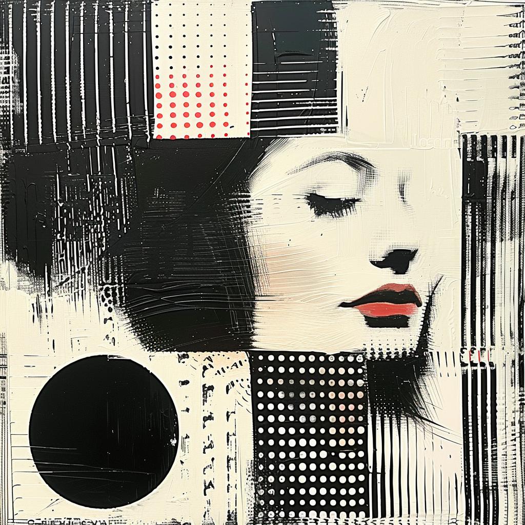 woman  black  white  squares  geometric  modern  portrait  bipolar  style  art 963853
